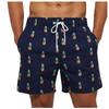 Herreshorts Casual Classic Fit Sommerstrandshorts med snøring med elastisk midje og lommer