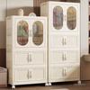 Kids' Multi-layer Plastic Wardrobe with Wheels | Folding Storage Cabinet for Baby Clothes