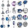 S Blue Starry Series Stars Galaxy Charm Fit Original Bracelet Accessorycopper Diy Women Jewelry Gift Pendant Amulet