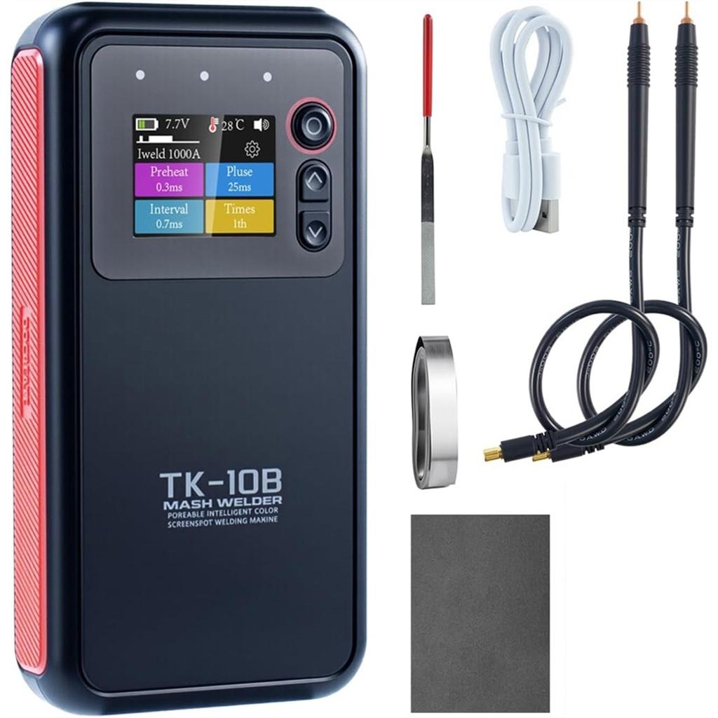 Battery Spot Welder,1.8In LCD Screen 1200A Dual Pulse Battery Welder for 18650 Battery Packs Electronics Welding