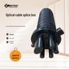 Outdoor Waterproof Fiber Optic Splice Closure Kit, 12/24/48 Core, 1-in 4-out, Heat Shrinkable Fusion Splicing Box