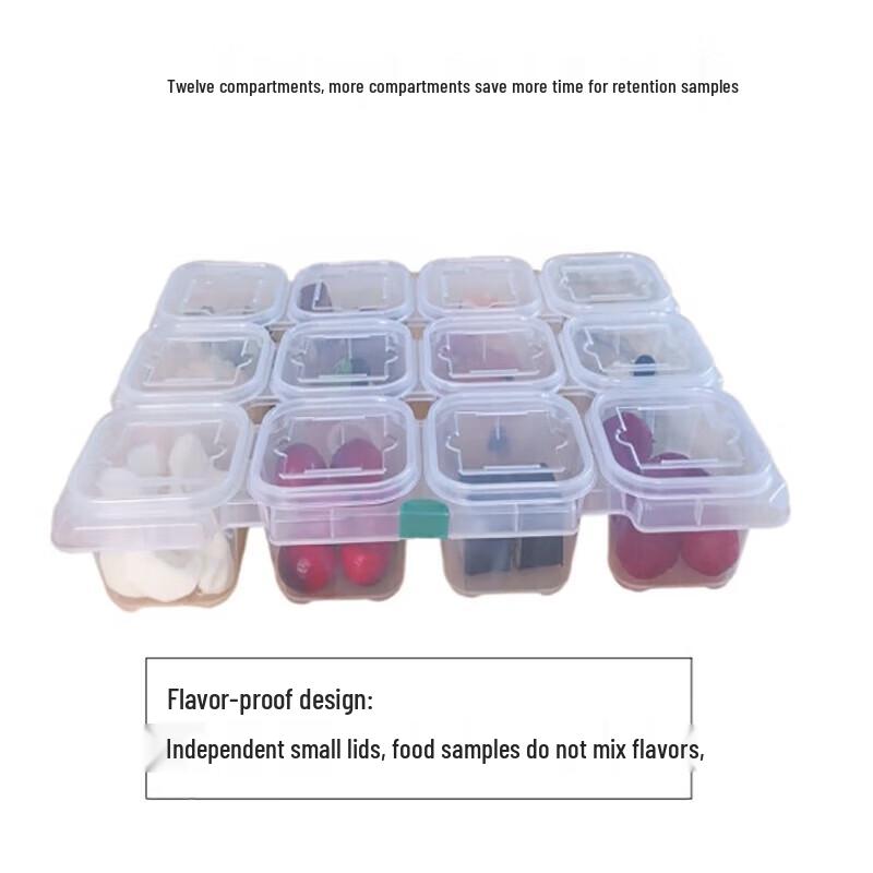 COKRSUPE 12-Compartment Food Sample Box with Lid