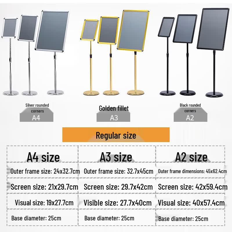 Stainless Steel Floor Stand Display Sign
