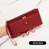 New women's wallet lightweight and simple zipper buckle wallet fashionable multi-card long wallet