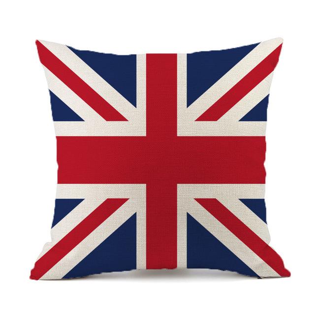 British Style Cushion Cover England London Sofa Car Decorative Pillowcase Cotton And Linen Home Decor Pillow Funda De Almohada