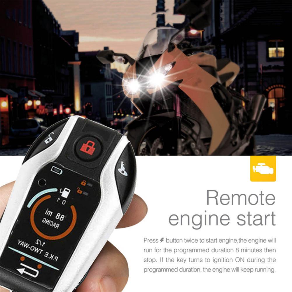 2 Way Motorcycle Alarm Remote Engine Moto Protection with Induction Remote Control Universal for All Kinds of Motorcycles