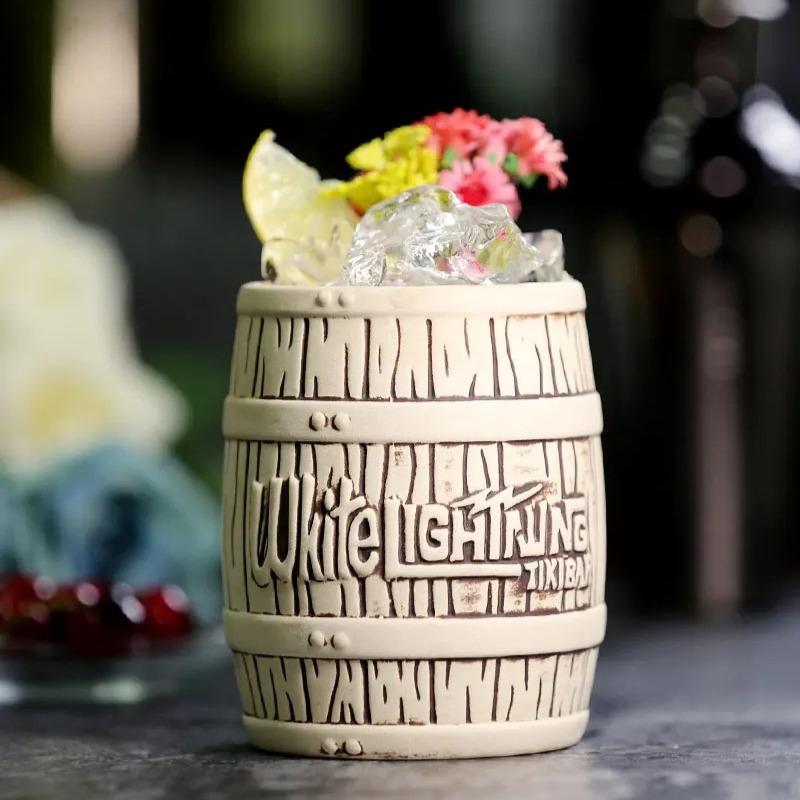 Tiki Bar Tiki MUG Keller Hawaii Cocktail Glass Martini Ceramic Mugs Creative Cup Easter Island Mugs Halloween Gift for Bar Tools