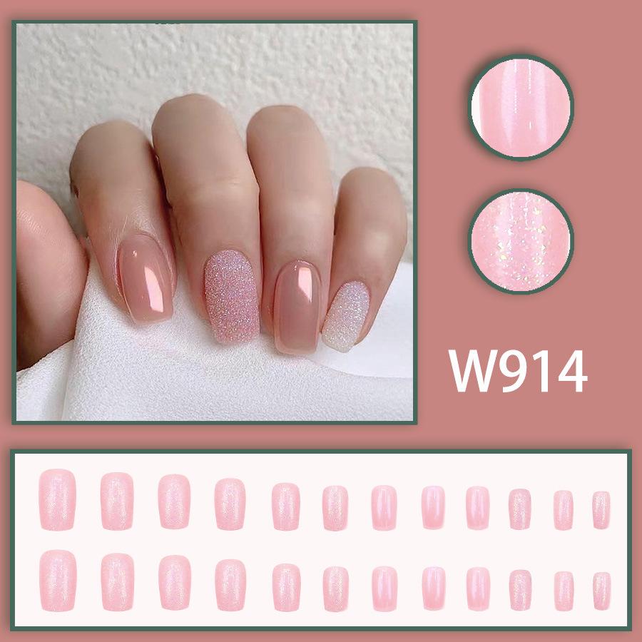 Aurora Pink Nail Art Tips - Gentle, Chic & Eco-Friendly Wearable Nails