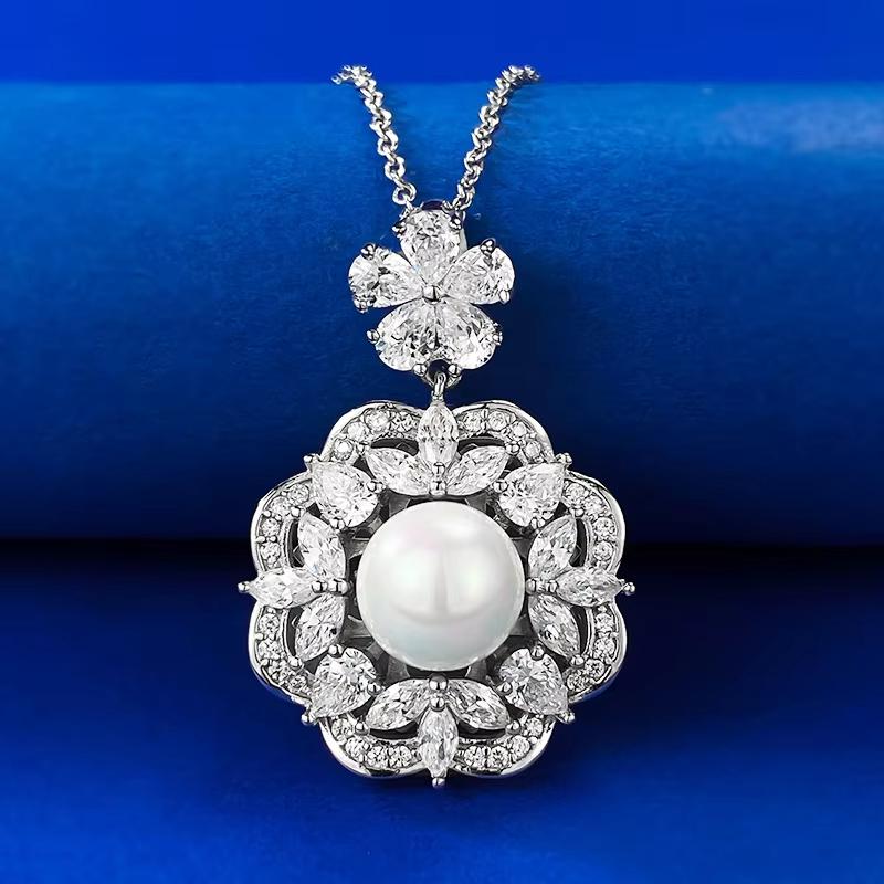 New European and American S925 Silver Necklace Pendant for Women's Light Luxury Daily Fashion Jewelry Women
