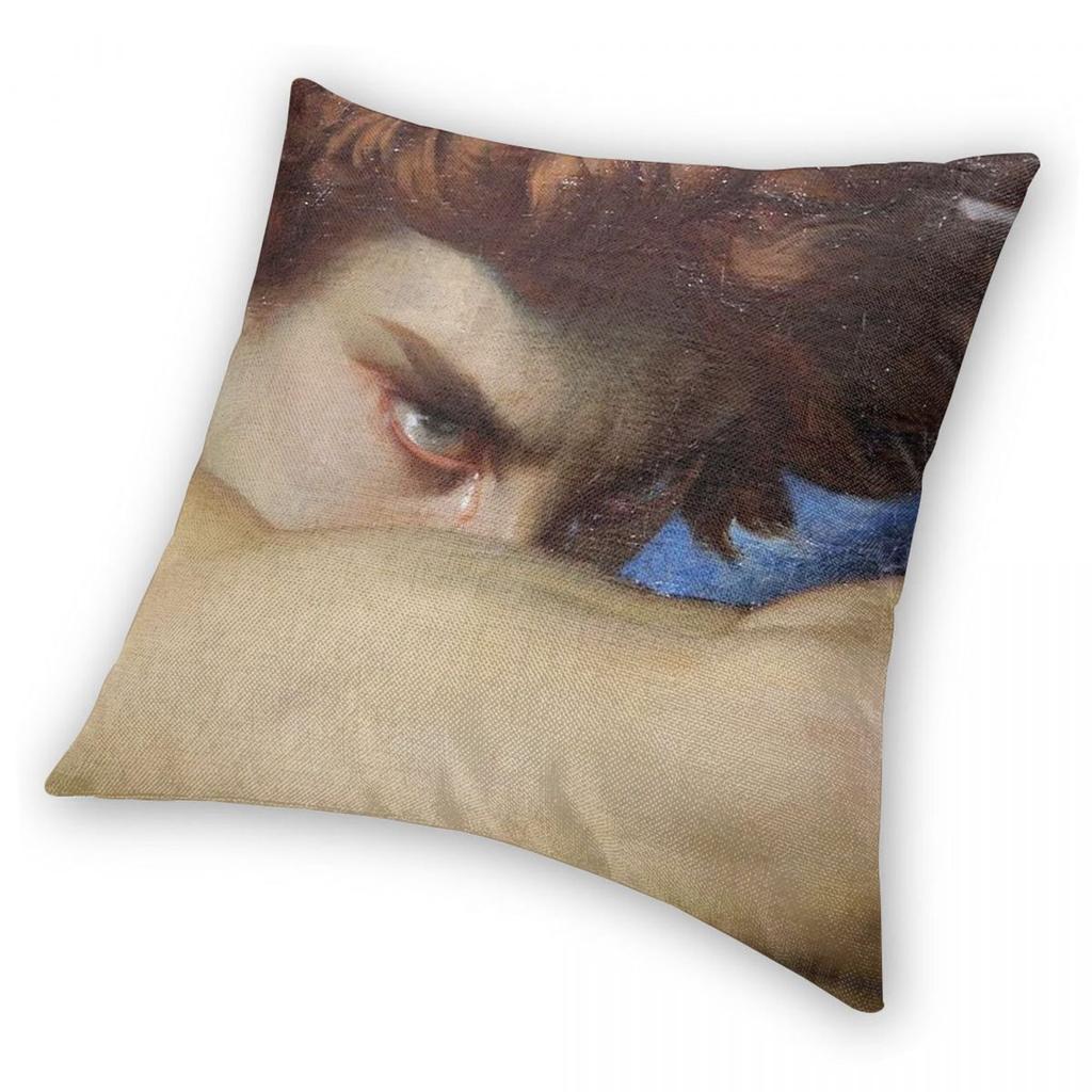 Alexandre Cabanel Fallen Angel Painting Square Pillowcase Polyester Linen Velvet Creative Zip Decor Bed Cushion Cover