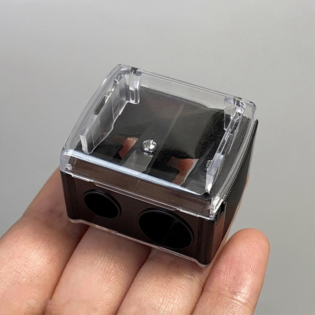 Double-ended Makeup Pencil Sharpener, Suitable, Eyebrow Pencil, Easy To Use Makeup Tool, High Quality With Cover, Suitable For Women