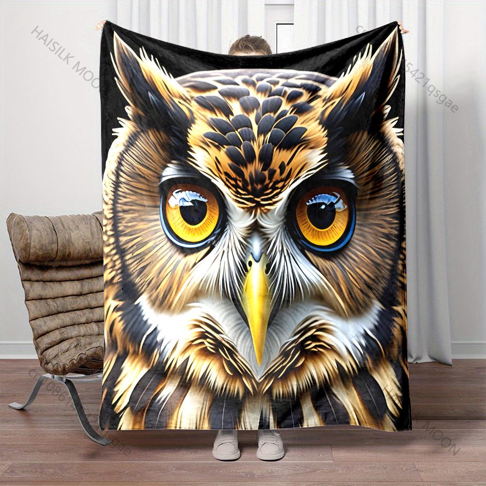 New Products night owl Blanket Warm Soft Fluffy Kids and Adults Sofa Bed Throw Blanket Suitable Home Travel Camping Luxury Gifts