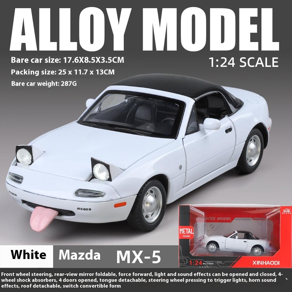 1/24 Scale Mazda MX-5 Alloy Car Model with Authentic Sound Effects, Perfect Display Piece for Car Enthusiasts & Collectors