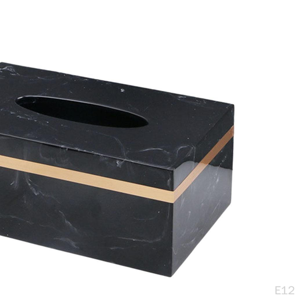 Creative Marbling Tissue Container Decoration Stand Stylish Napkin Box for Desktop Hotel Tables Tops