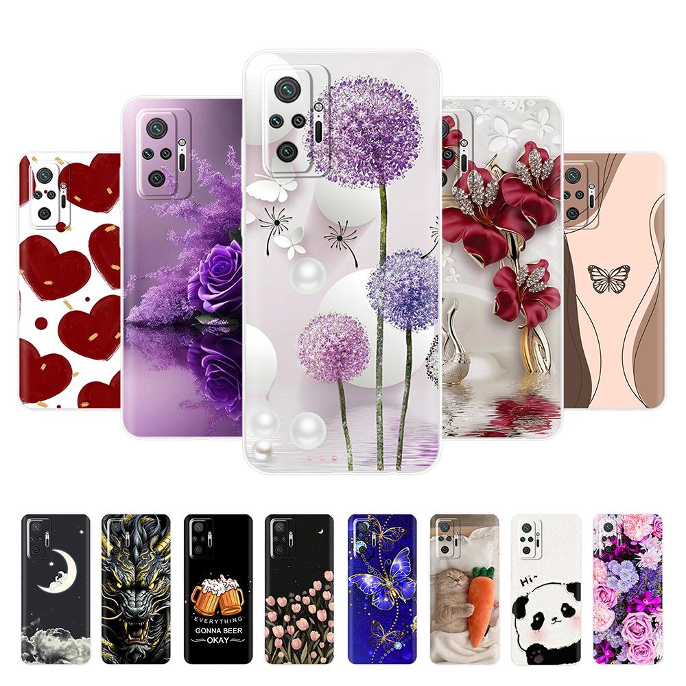 For Xiaomi Redmi Note 10 Pro Case Painting Soft TPU Clear Silicone Anti Drop Back Cover For Redmi Note 10 Pro Phone Cases Funda