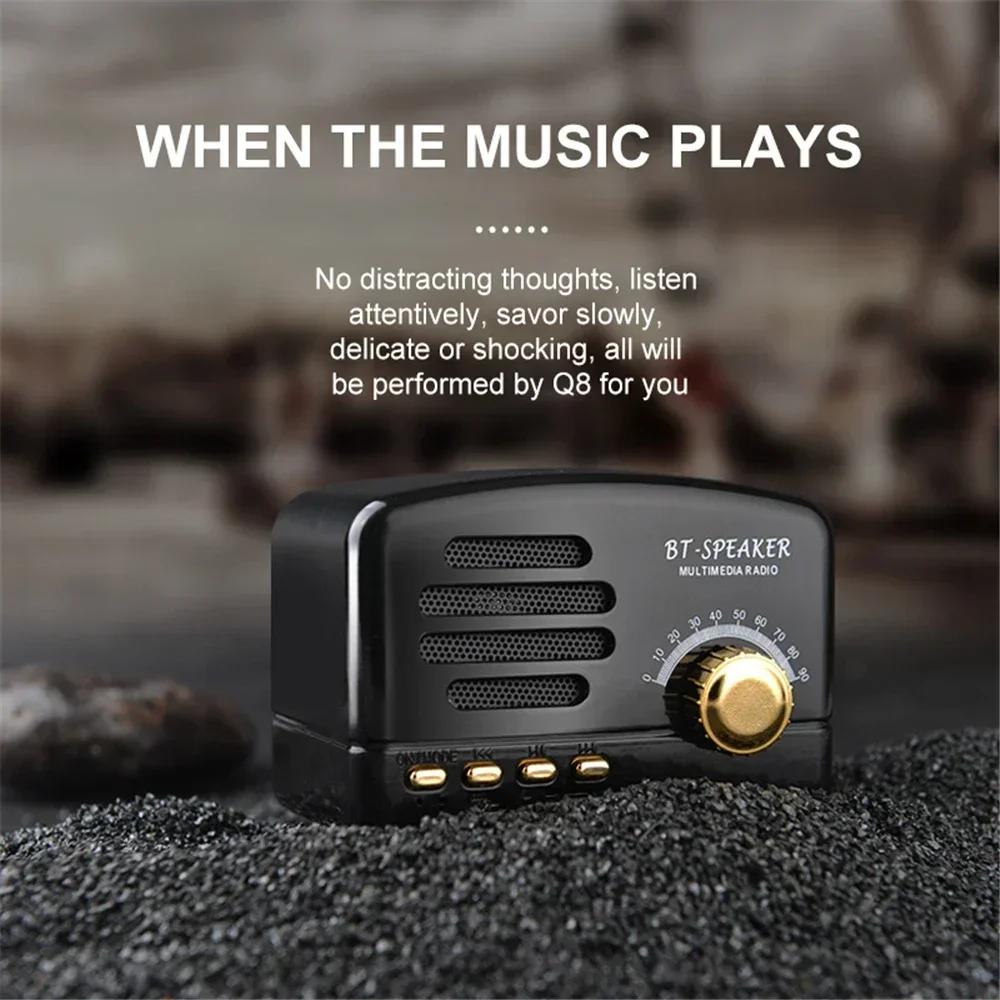 

1200mAh Wireless Cute Radio Computer Speaker Portable Classic Support TF card 5W Audio Mini Retro bluetooth speaker