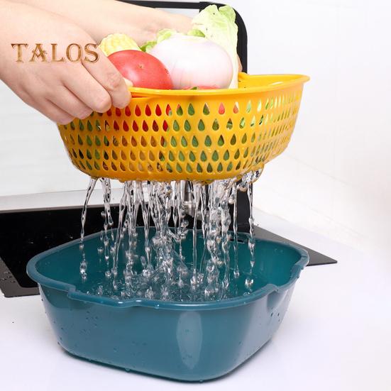 8-teiliges Abtropfbecken für die Küche, ausgehöhlt, schnelle Entwässerung mit kleinen Ohren, Abtropfkorb, Obstsalat, Waschen, Aufbewahrung, Sieb, Abtropffläche, Gemüsereinigung