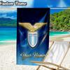 Custom Name Lazio Football Beach Towel - Soft, Ultra-Absorbent Microfiber, Lightweight, Perfect for Beach, Parties, Travel, Camping