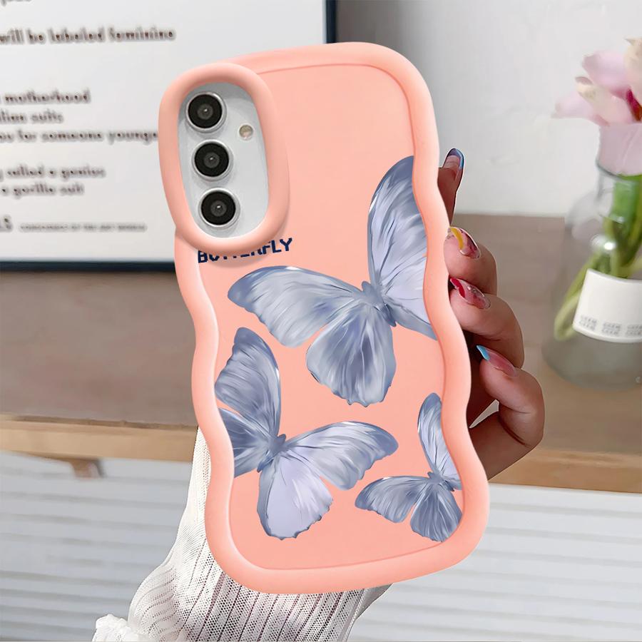 Weiche Handyhülle für Samsung Galaxy A12 A16 A11 A13 A15 A52 A21s A14 A03 A33 A23 A22 A05 A06 A53 A04 Mit Schmetterlingsdruck