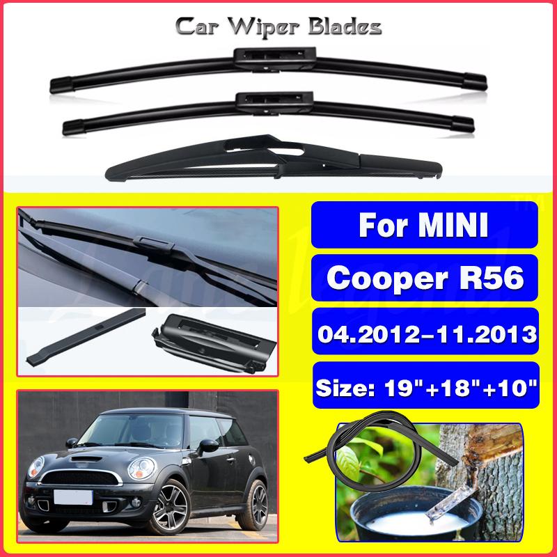 

Wiper Front & Rear Wiper Blades Set For Mini Cooper R56 Hatch 04. 2012 - 11. 2013 Windshield Windscreen 19 +18 +10 Front Rear 3pcs