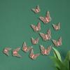 Ornament Home Decoration Gold Silver Rose Gold Mariposas Decals 3D Hollow Butterfly Wall Stickers