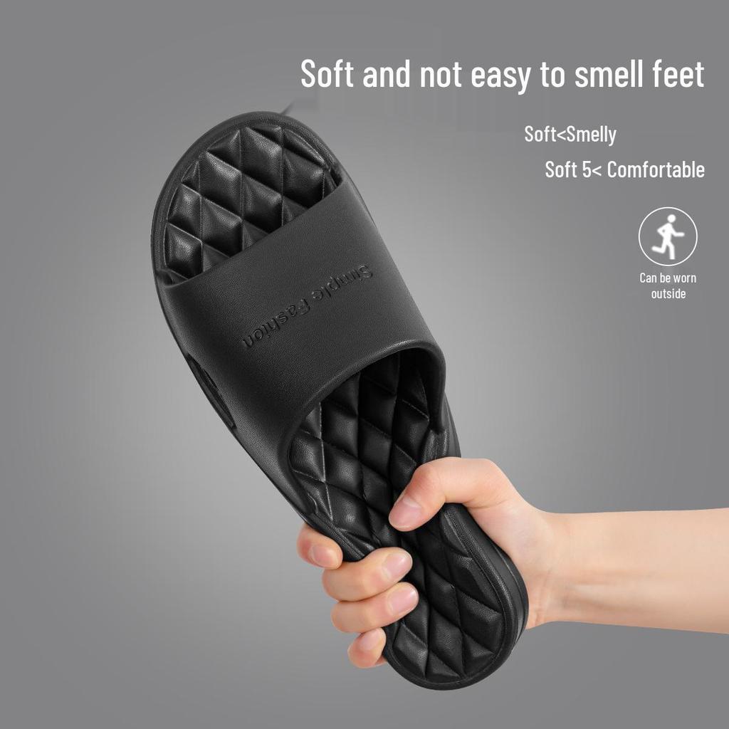 Jieleya Men's Summer Non-Slip Slippers for Bathroom and Outdoor Use - Soft, Wear-Resistant, Casual, and Cool 2025 Edition