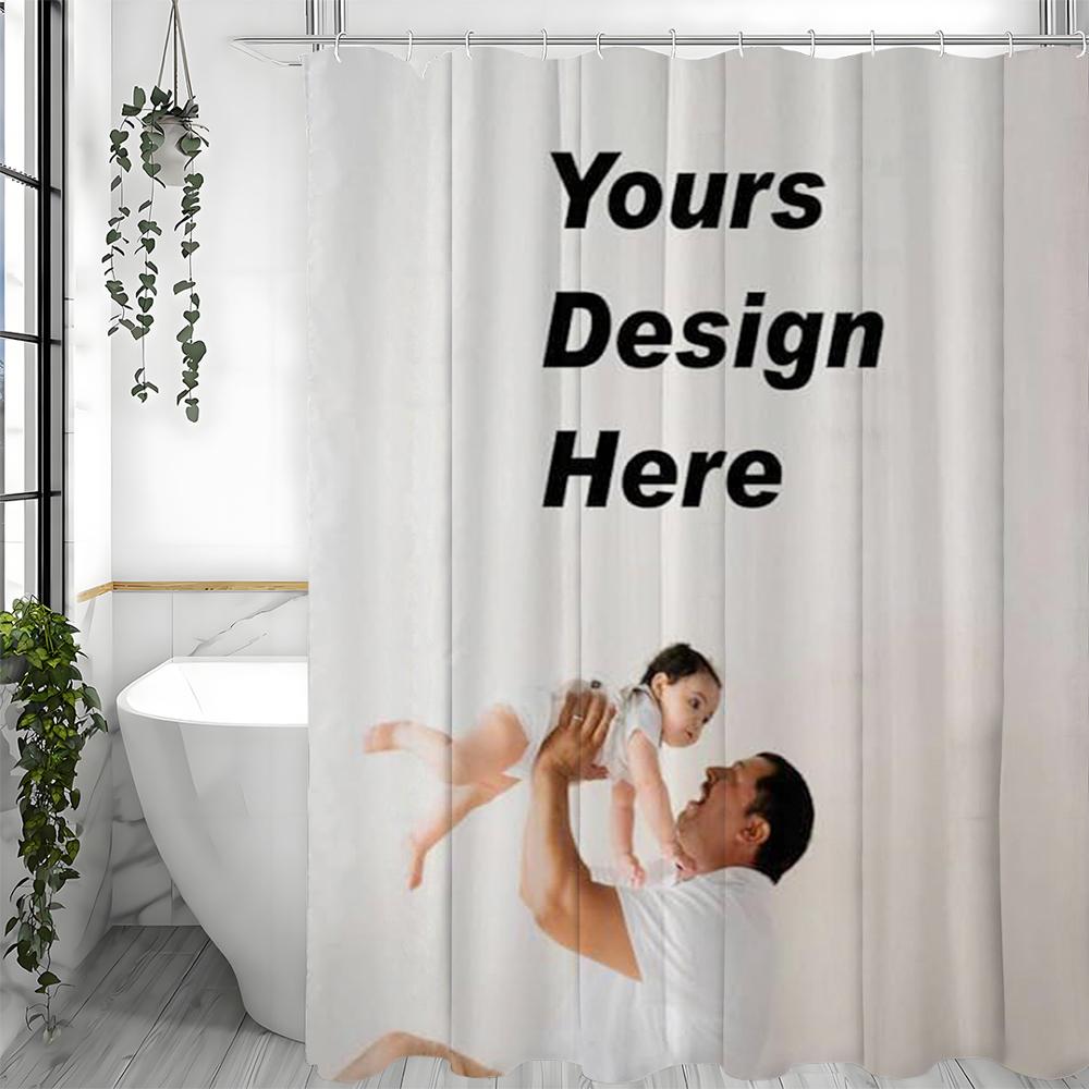 Vlastní sprchový závěs s rodinnou fotografií Váš design zde Voděodolná látka pro jedinečnou koupelnovou dekoraci