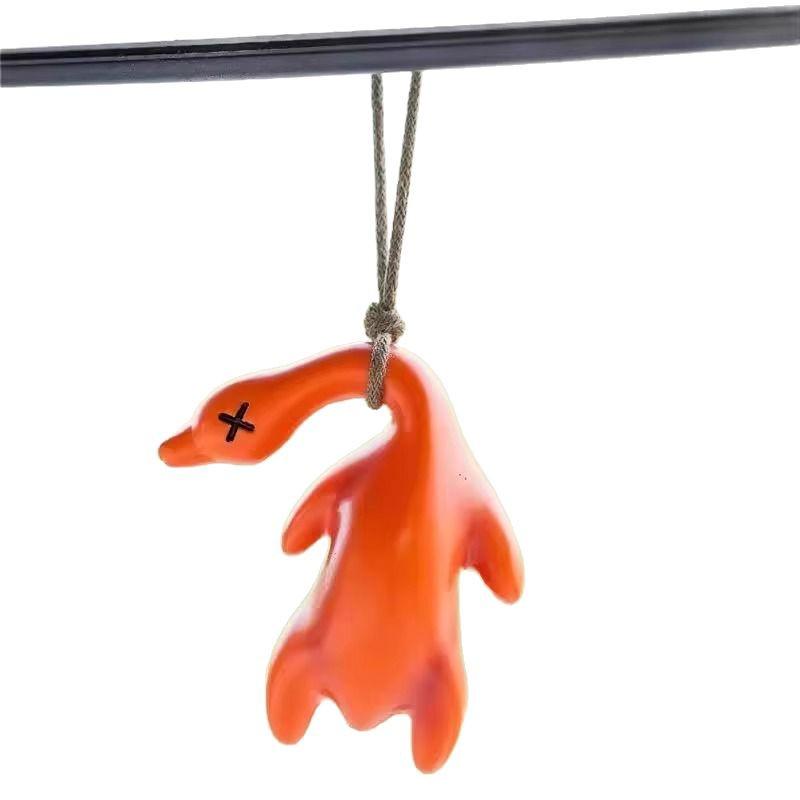 UV Color-Changing Roast Duck Pendant Keychain – Cute and Quirky Swing Duck Charm