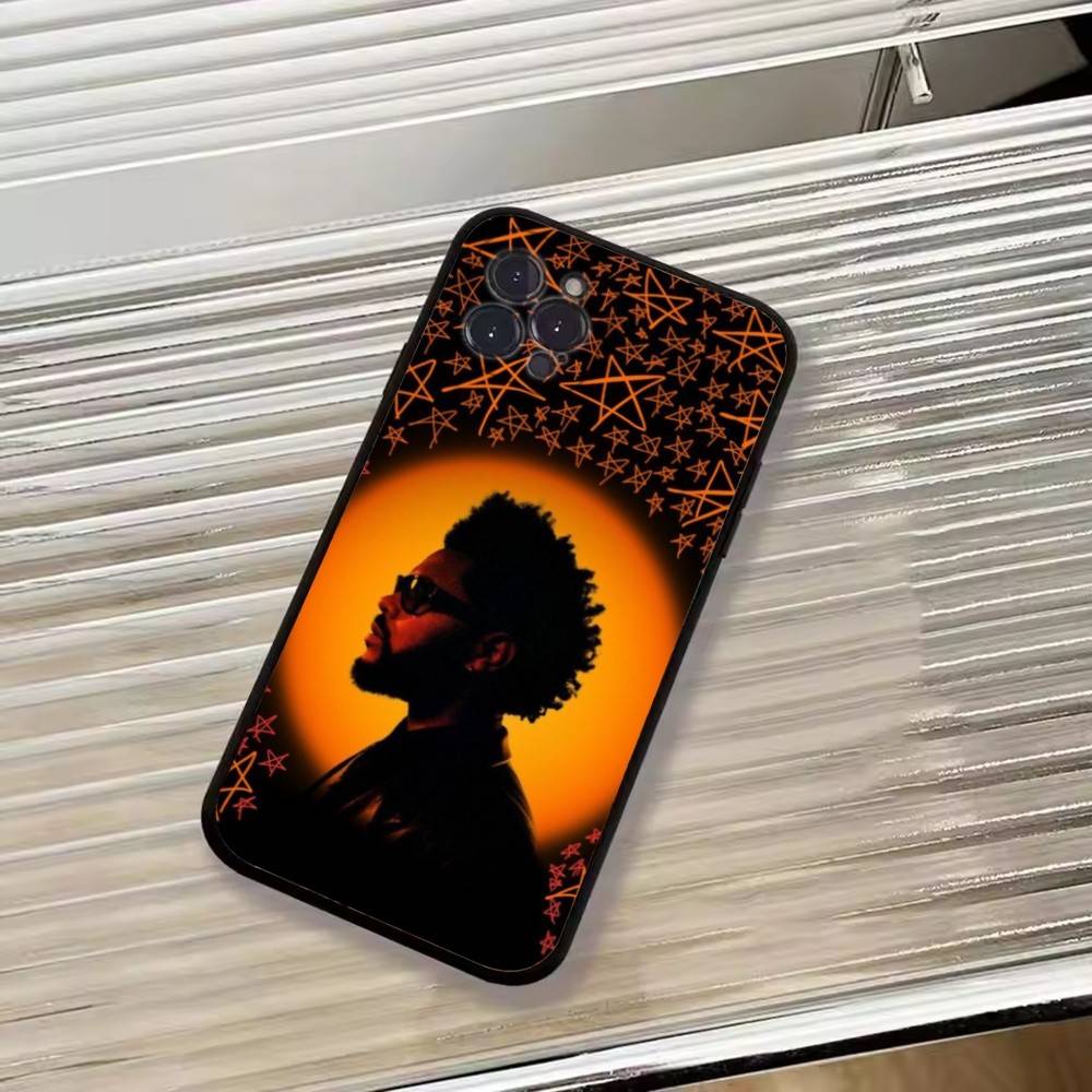 T-THE Weekend Singer Phone Case For iPhone 17,16,15,14,13,12,11 Plus,Pro Max,XS,Soft Silicone Black Cover
