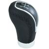 Arenbel Car Shift Knob 5 Speed Shift Handle Leather Auto Interior Parts Black