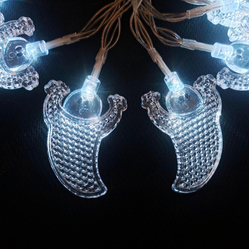 LED Halloween Decorative String Lights: Pumpkin, Ghost, Eye & Skull Battery Lights