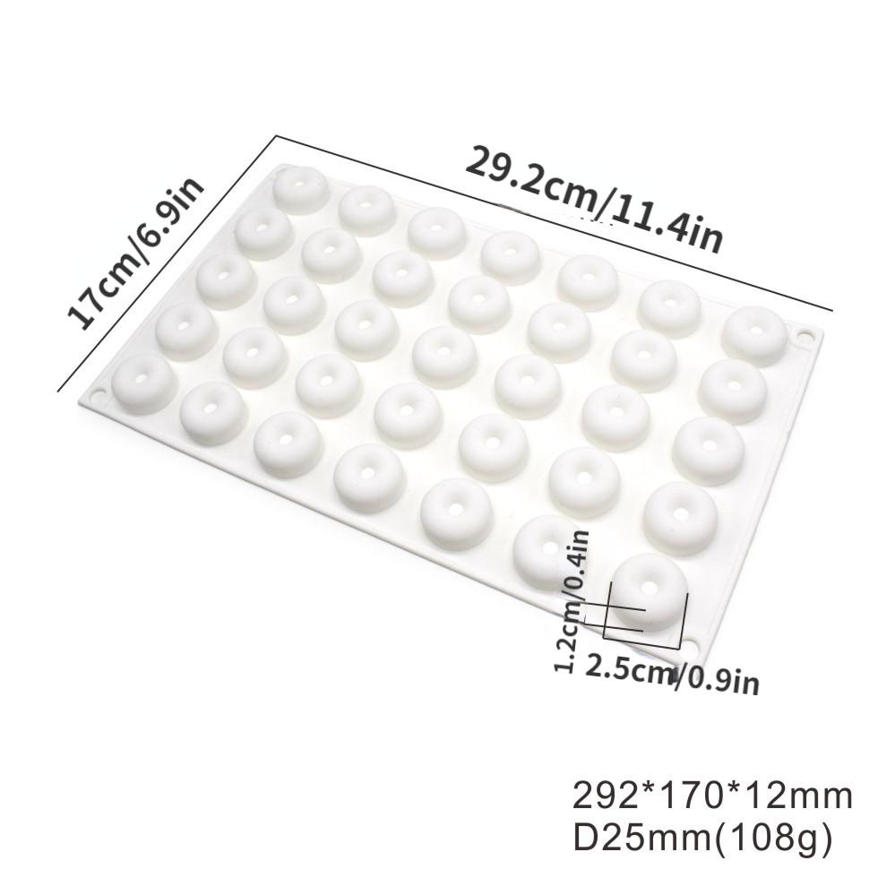 

35-Cavity Creative Round Gummy Silicone Molds for Baking Mini Semi-Circular Stone-Shaped French Mousse Chocolate Pastry Candy