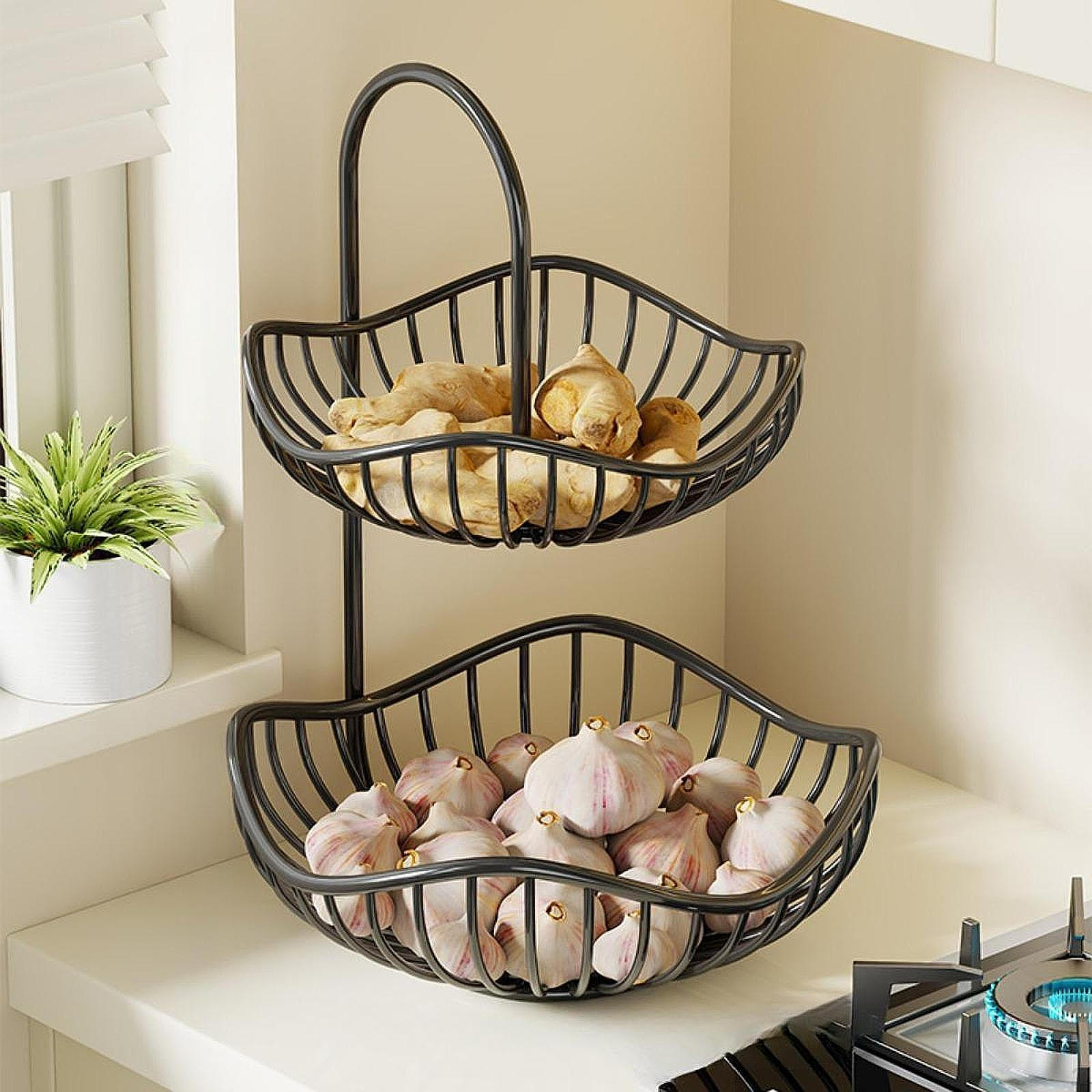 

Органайзер для овощных корзин из слоев для столешницы Black Iron Design 20cmx30cm