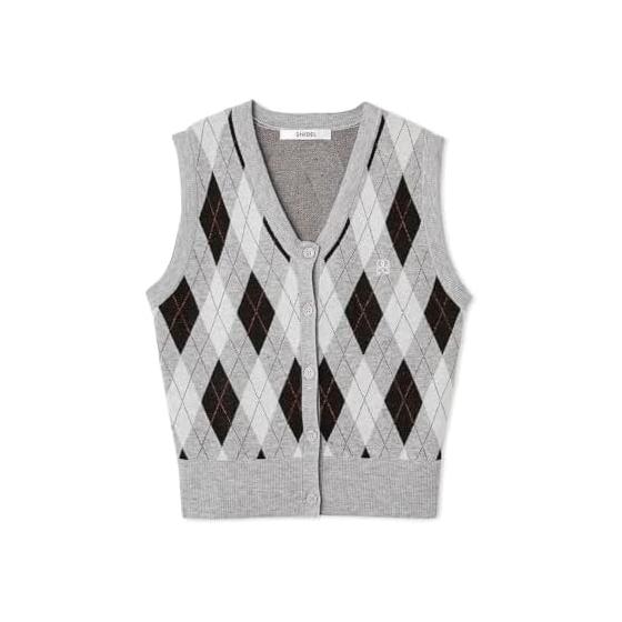 SNIDEL Argyle Knit Gilet Pullover SWNT254283 Women s