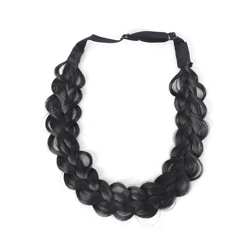 1 Pcs Synthetic Premium Adjustable Handmade Wig Braided Elastic Band Hair  Braiding Hair Headband Headwear For Women