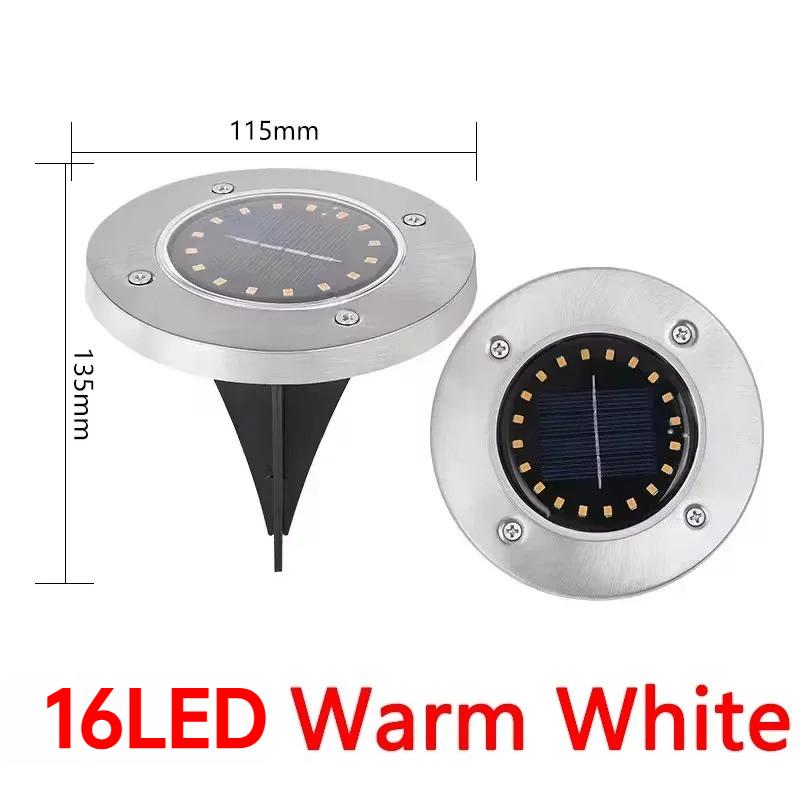 Solar Powered Underground Disk Light, Outdoor Buried Spotlight Lamp, Waterproof In-Ground Landscape Light For Home Garden Lawn Yard Pathway Decoration