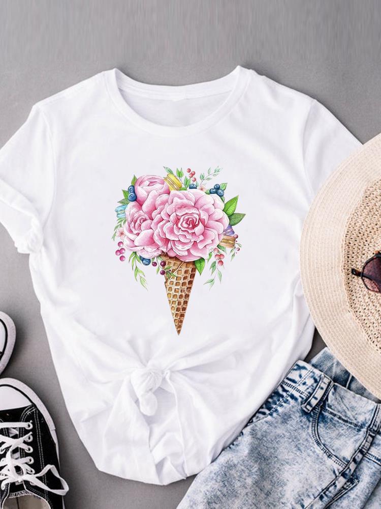 (Asian Size) letter love trend T-shirts O-neck Casual Clothing Fashion Female Women's Top Short Sleeve T shirt Printed Graphic Tee