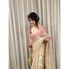 Neuer Launch – Leichter schicker Party-Saree mit Pailletten- und Kutdana-Handarbeit