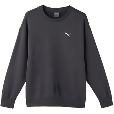 Puma Loose Fleece Pullover Sweatshirt Unisex Sweatshirts Galaxy-Gray 632292-69