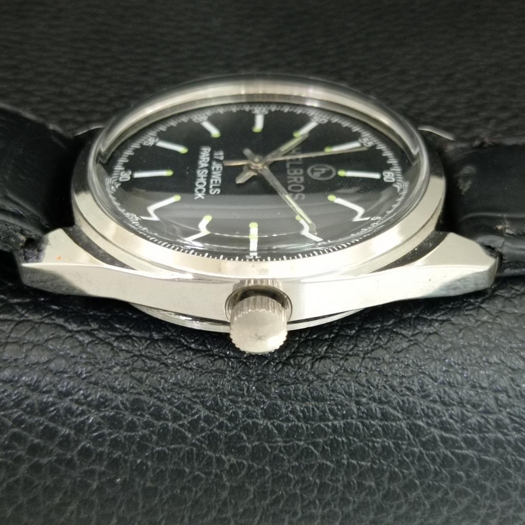 OROLOGIO DA UOMO SVIZZERO VINTAGE HELBROS A CARICA MANUALE RISTRUTTURATO a709651-1
