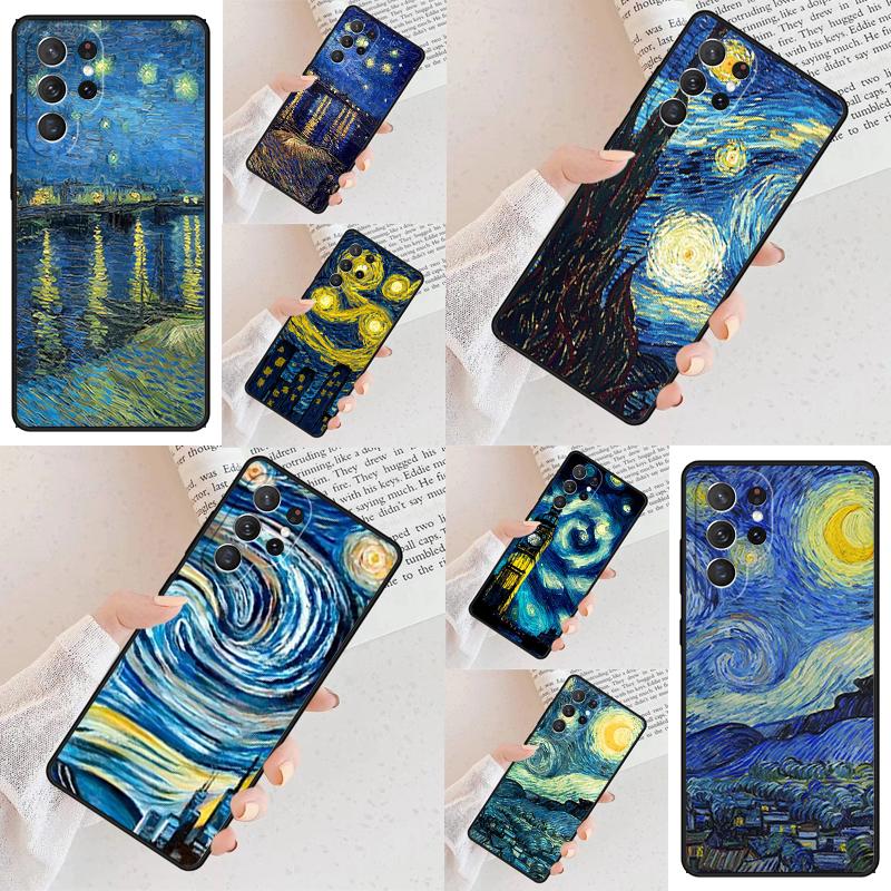 Van Gogh Starry Night Cell Phone Case for Samsung Galaxy S26 Ultra S25 S24 S23 S22 S21 S20 Note10 Cover
