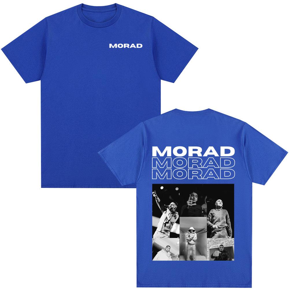Rapper Morad MDLR Album Merch Tričko Pánské Dámské Oblečení Ležérní Bavlněné Tričko Módní Hip Hop Trička s Krátkým Rukávem Streetwear