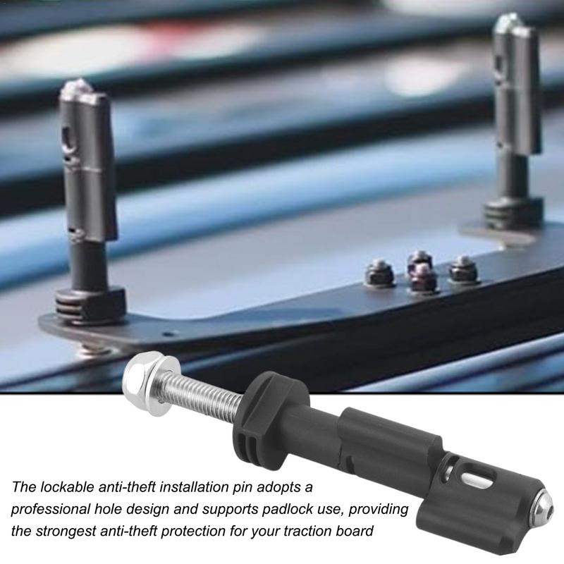Car Traction Board Pins 4pcs Car Recovery Board Anti-Theft Mounting Pins Vehicle Loading Safety Pins For Cross-Country For