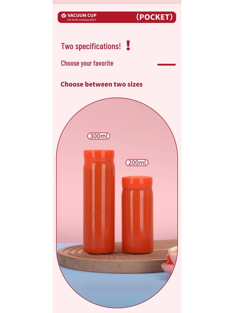 Compact 304 Stainless Steel Vacuum Cup - Portable Insulated Water Cup for Men & Women with Customization Options