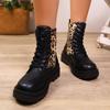 Новые женские ботинки, ботинки больших размеров, женская обувь на толстой подошве с широким носком