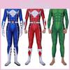Power Halloween Rangers Bodysuit Spandex Cosplay Costume Unisex Kids Adult Party