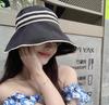 Spring and Summer Big Brim Shading Empty Top Striped Hat Big Brim Outdoor Face Covering Summer Versatile Hat Breathable Adult