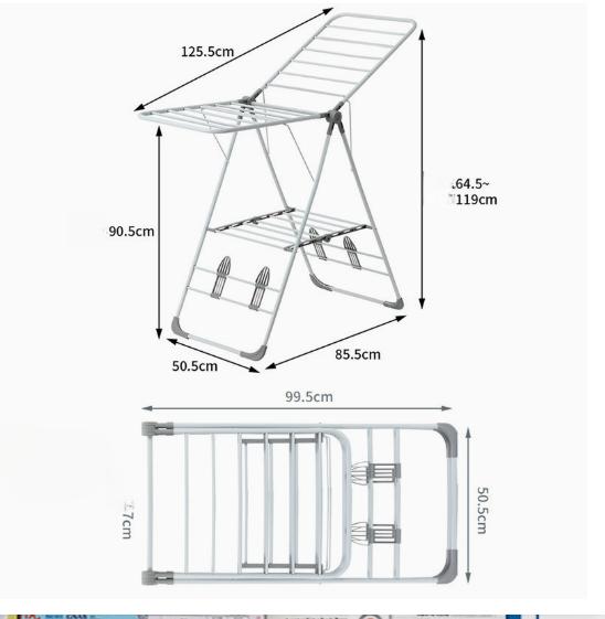Double Airfoil Hangers for Clothes, Folding Clothes Drying Rack, Large Capacity Coat Hanger, Stable Load-Bearing Clothes Stand