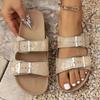 Fashion Fashion Leopard Women's Slippers New Cork Slippers Women Summer Outdoor Non-slip Shoes Buckle Sandals Woman Beach Flat Slippers