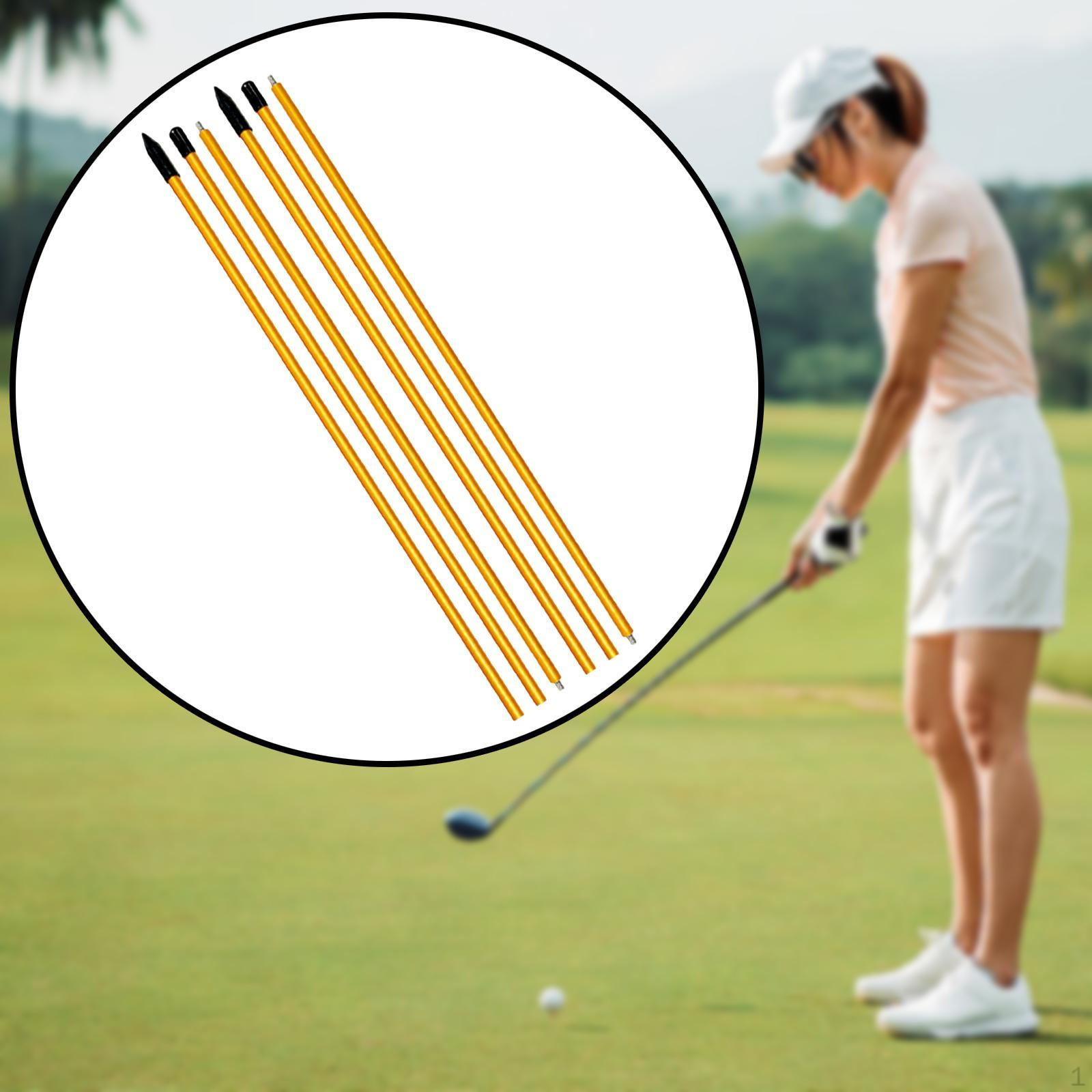 

2 Pieces Golf Swing Trainer Training Aid Tool Lightweight Ergonomic Grip Warm up Stick Orange Yellow